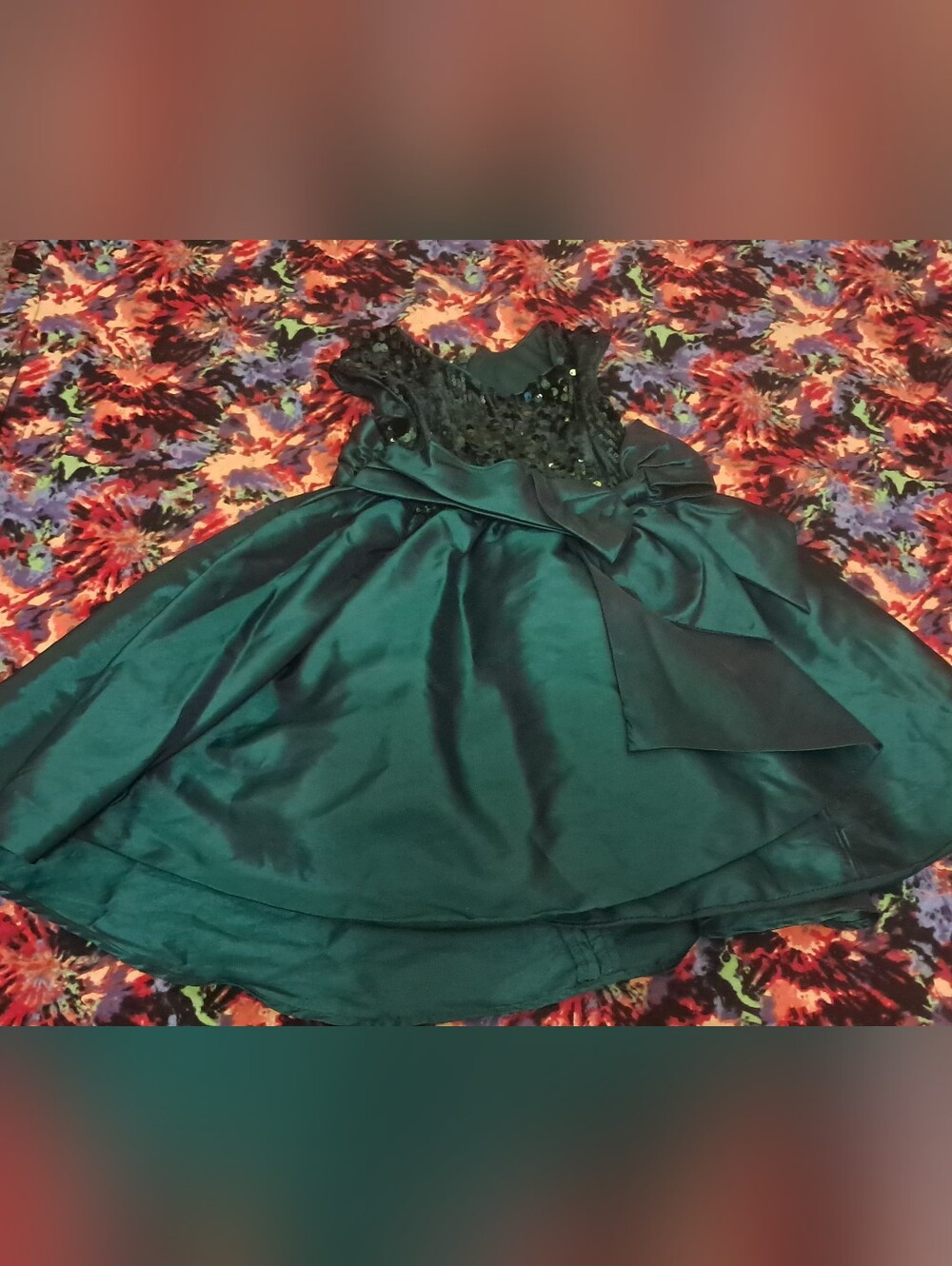 NWT Little Girls Green Bonnie Jean Formal Dress